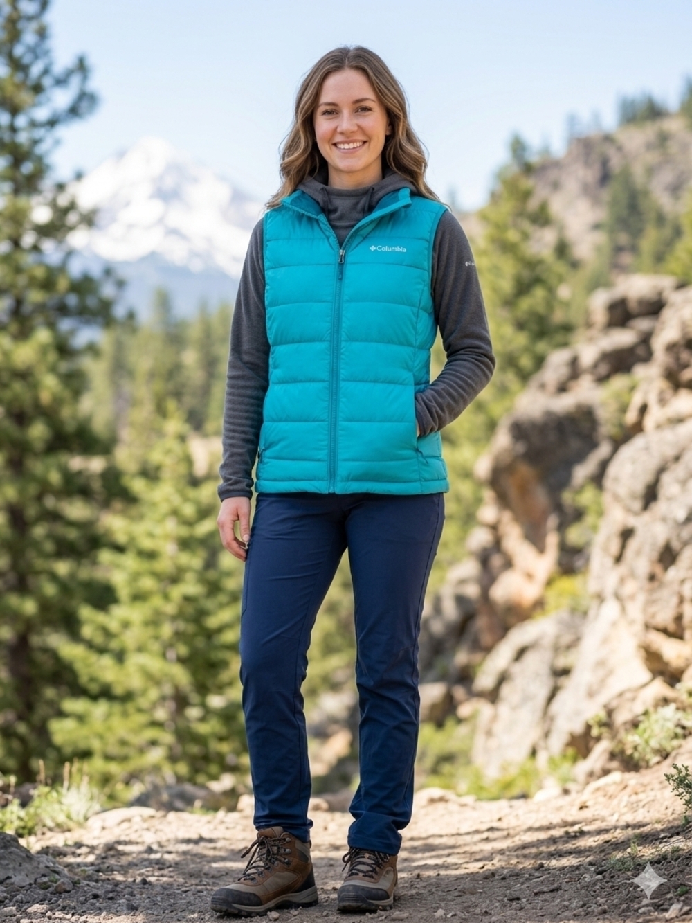 Columbia Women’s Teal Puffer Vest - Lightweight Insulated Vest